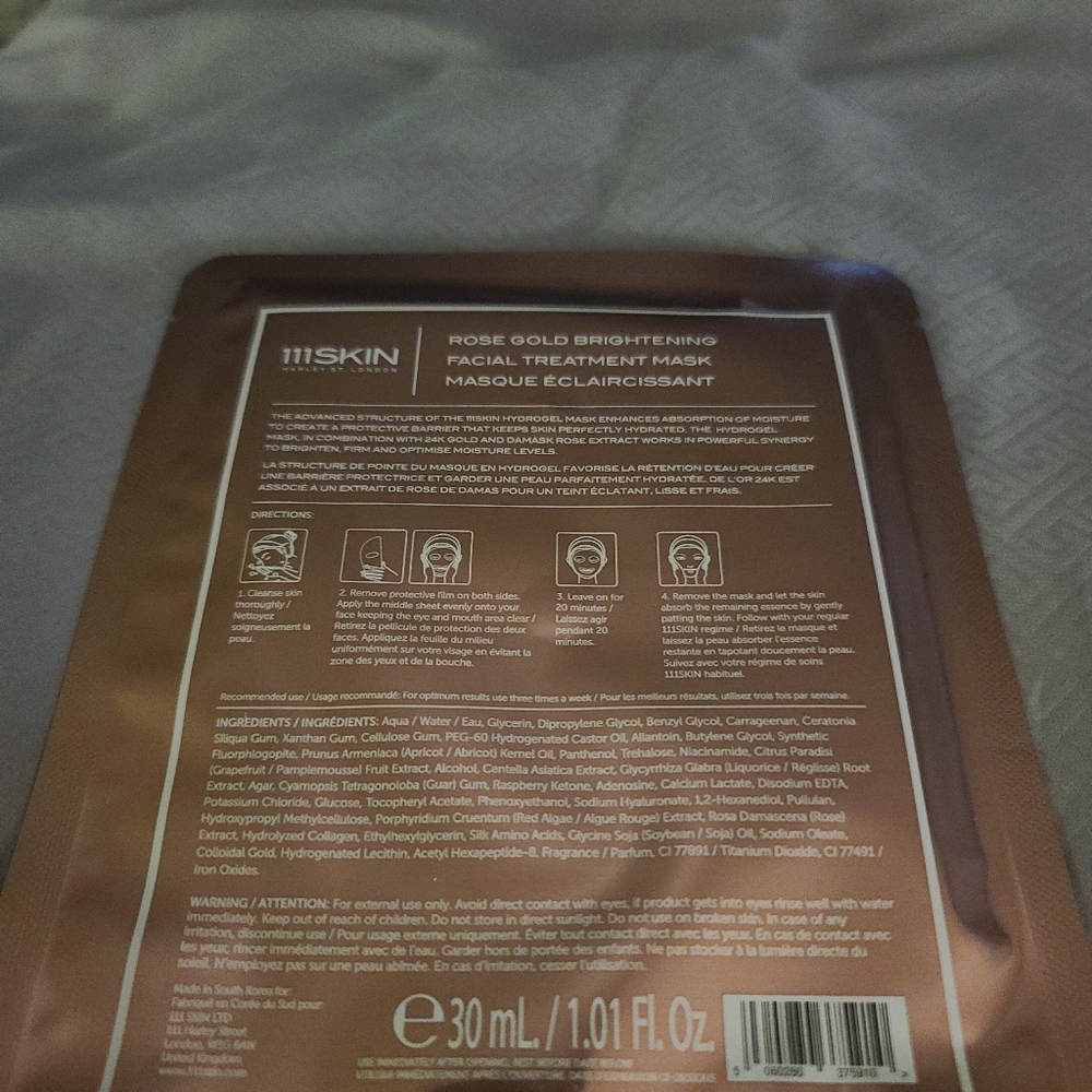 111Skin ROSE GOLD BRIGHTENING FACIAL TREATMENT MASK - Picture 3 of 3